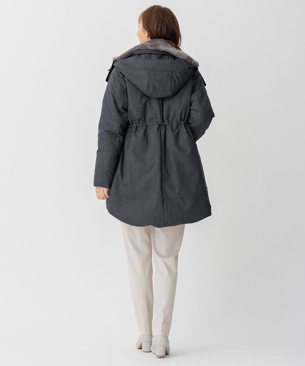 自由区 【ファー取り外し可】ライトウールダウン 