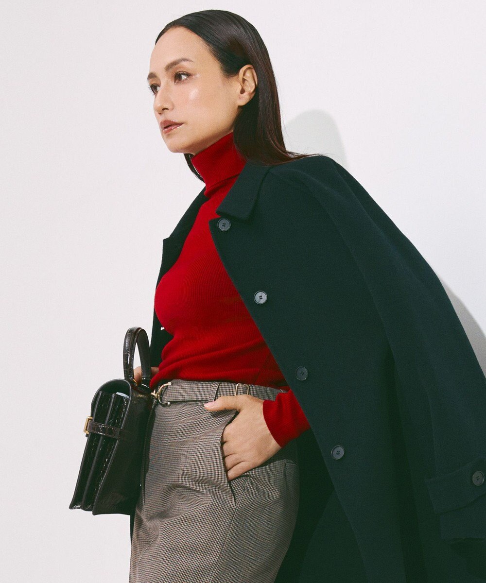 ICB L 【新色追加】エクストラファインメリノリブ タートルネックプルオーバー 