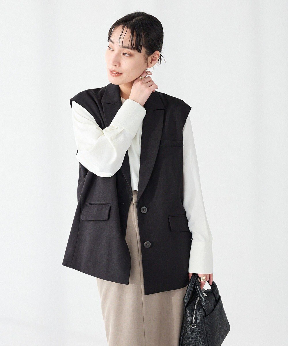 CRAFT STANDARD BOUTIQUE ＜セレモニー＞カットアウトデザインテーラードジレ 