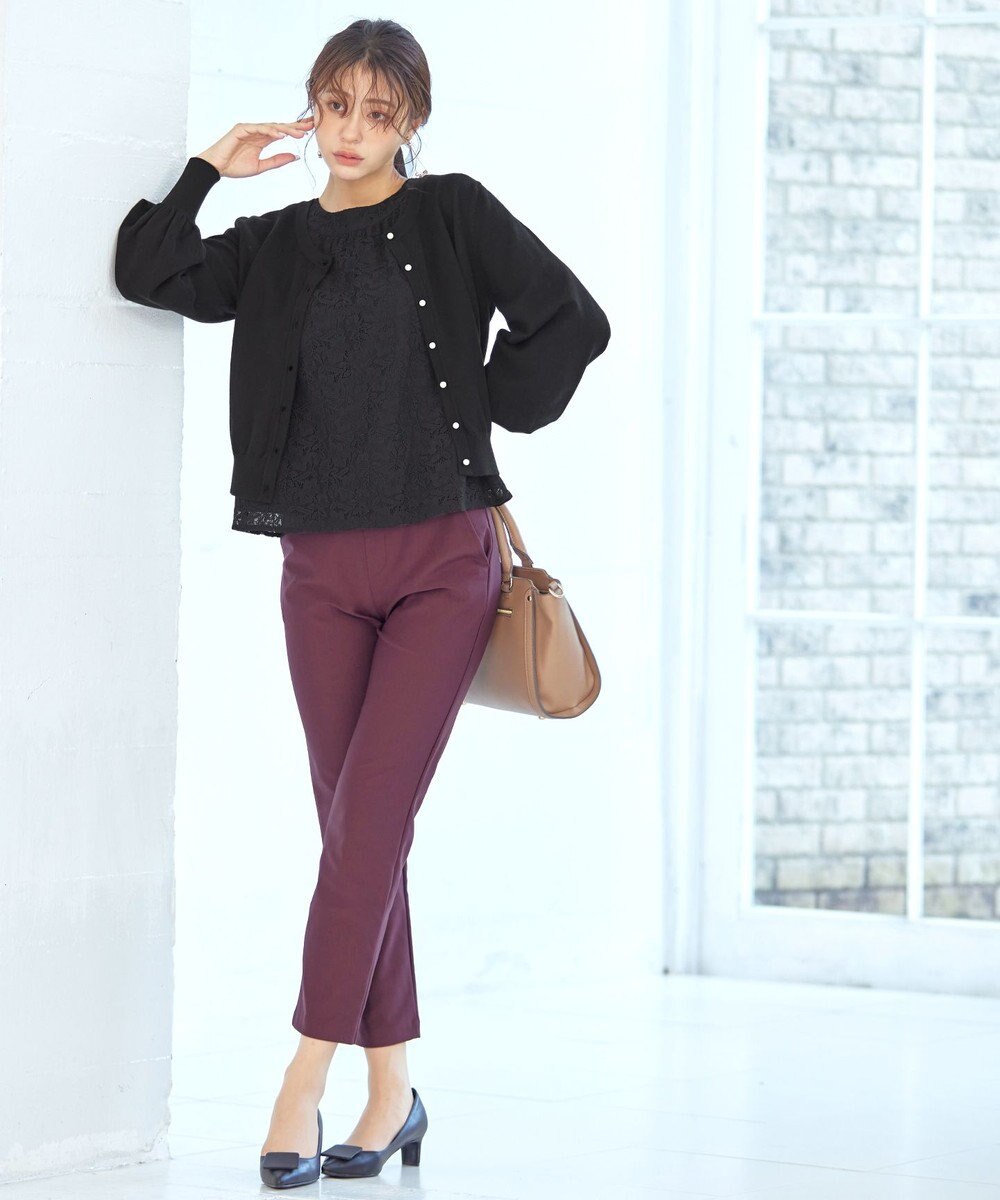 Tiaclasse 【洗える】2WAYパール釦カーディガン 