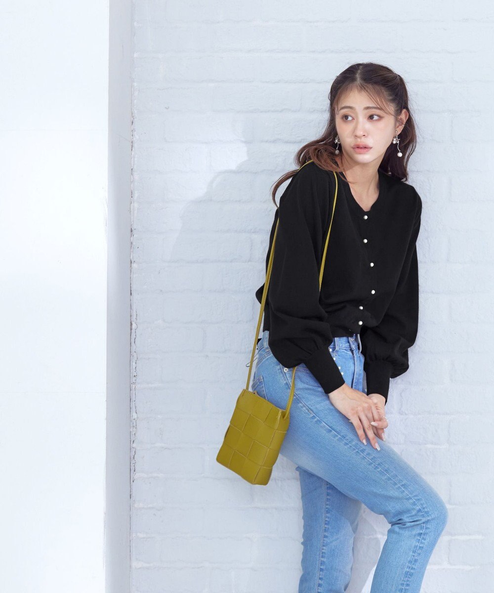 Tiaclasse 【洗える】2WAYパール釦カーディガン 