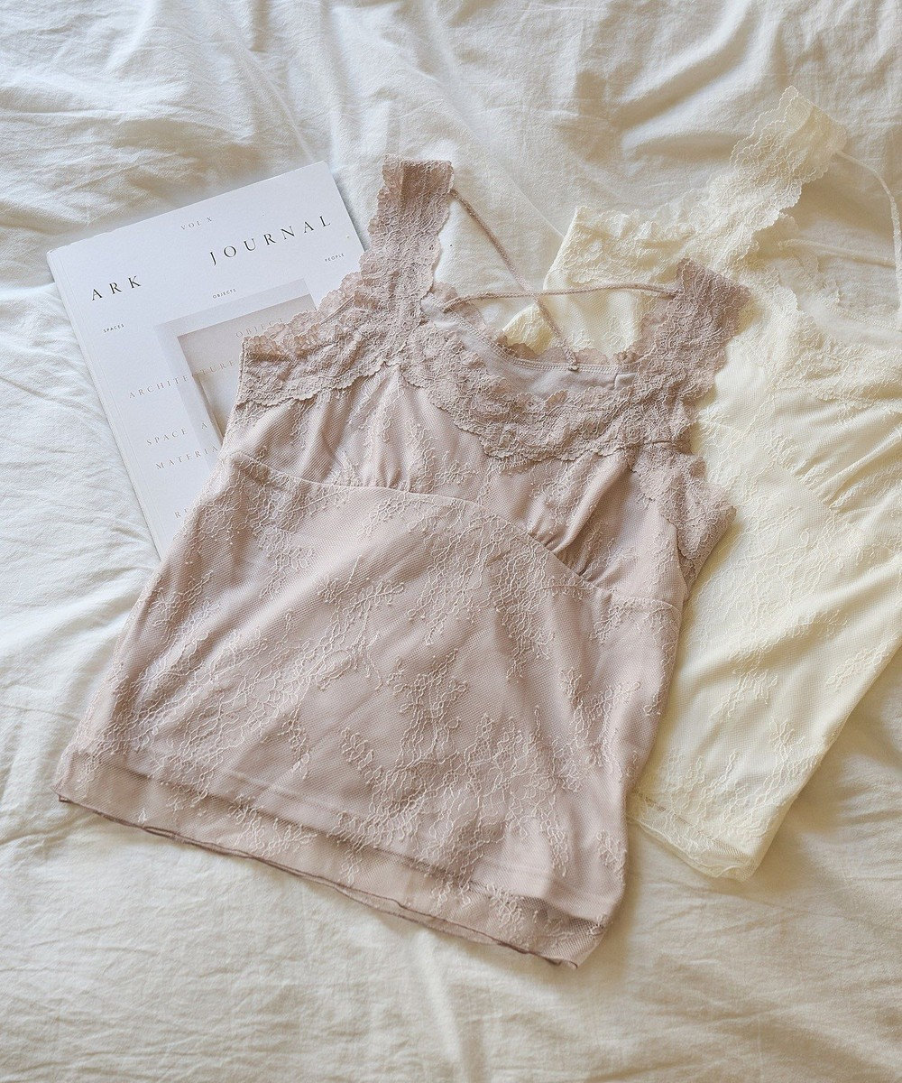 earth music&ecology 総レースキャミソール 