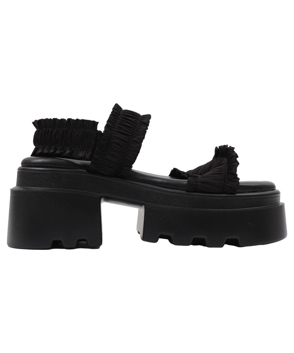 WEGO 厚底フリルギャザーサンダル 