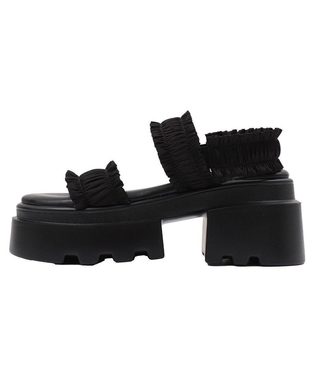 WEGO 厚底フリルギャザーサンダル 