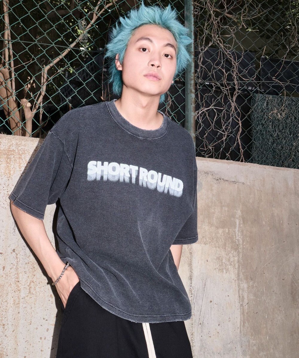 WEGO 【ユニセックス着用ITEM/MLサイズ展開】ブリーチワッフルダメージグラフィックT（SS） 