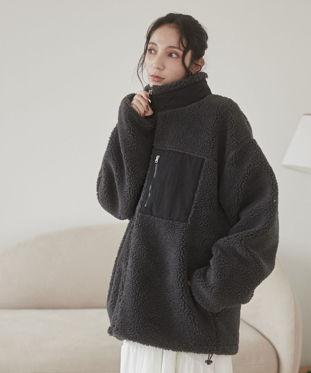 WEGO 【ユニセックス着用ITEM/SMLサイズ展開】ボアブルゾン 