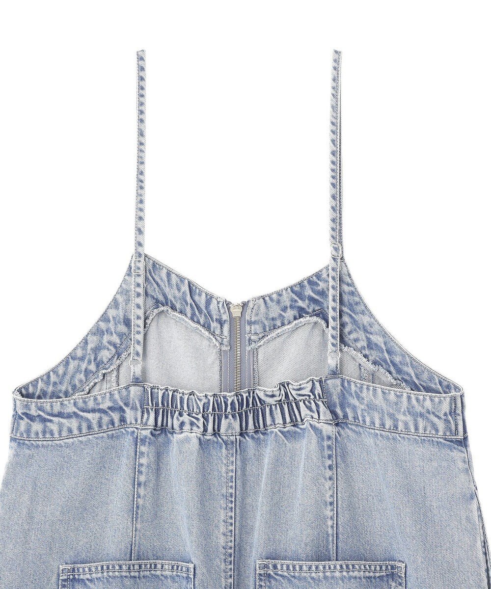 earth music&ecology ダブルジップデニムキャミワンピース 