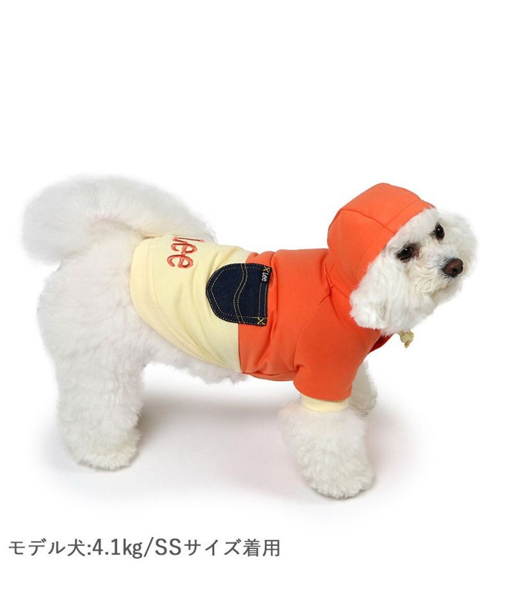 PET PARADISE Lee バイカラー フード付きパーカー 《オレンジ》 小型犬 