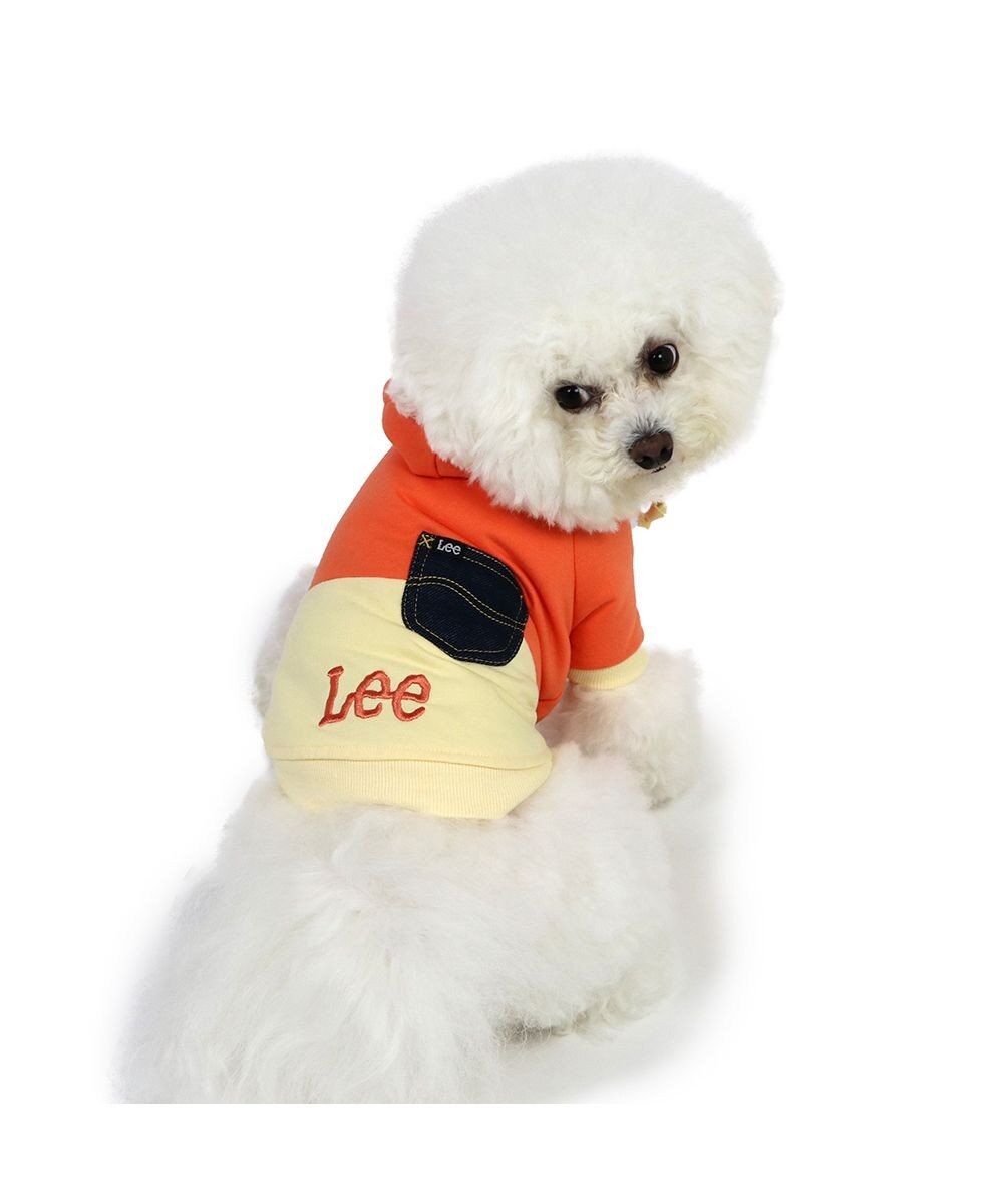 PET PARADISE Lee バイカラー フード付きパーカー 《オレンジ》 小型犬 