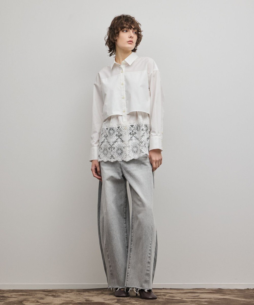 GRACE CONTINENTAL レースティアードシャツ 