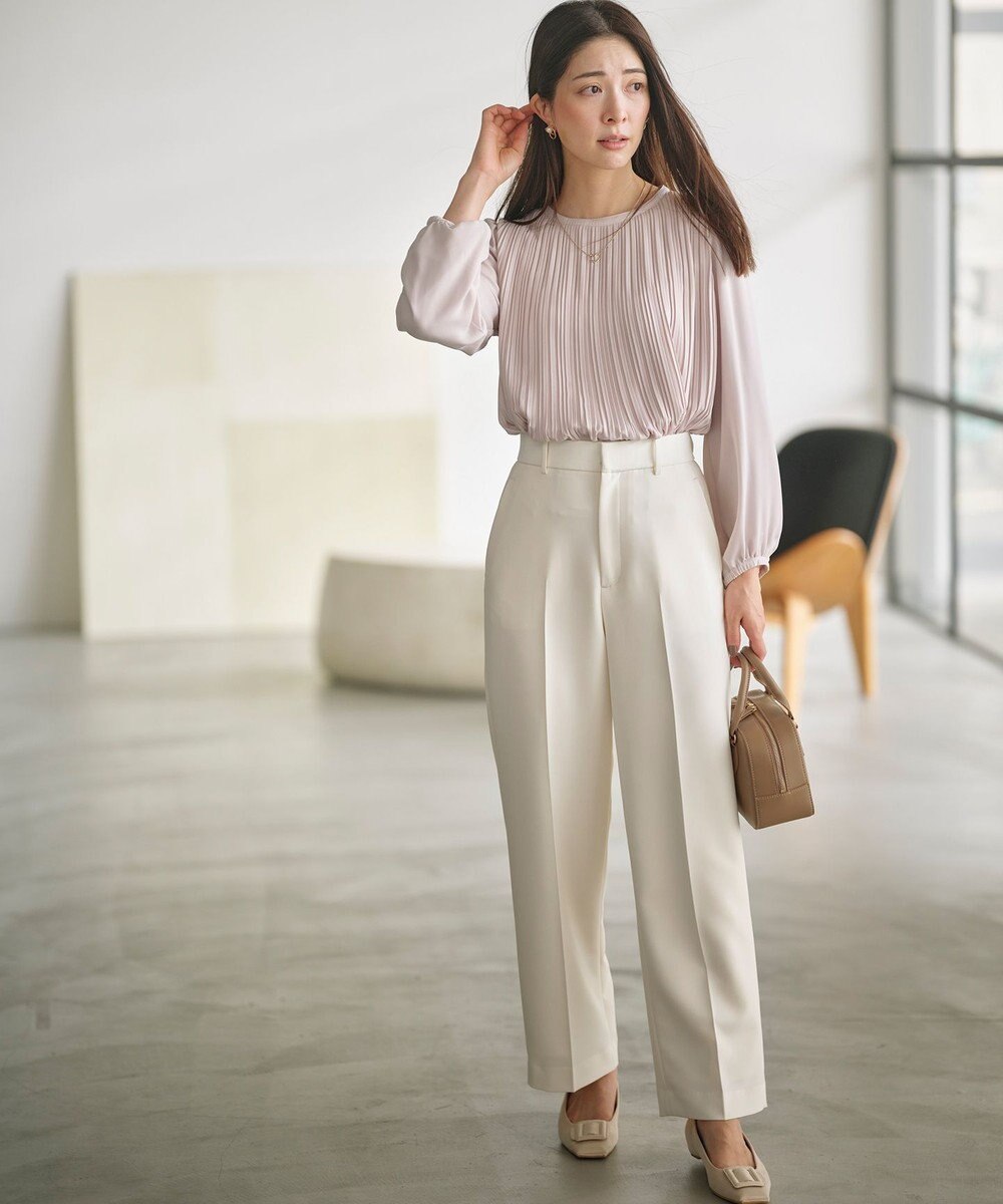 組曲 【WEB限定】ジョーゼットシフォンプリーツ ブラウス 