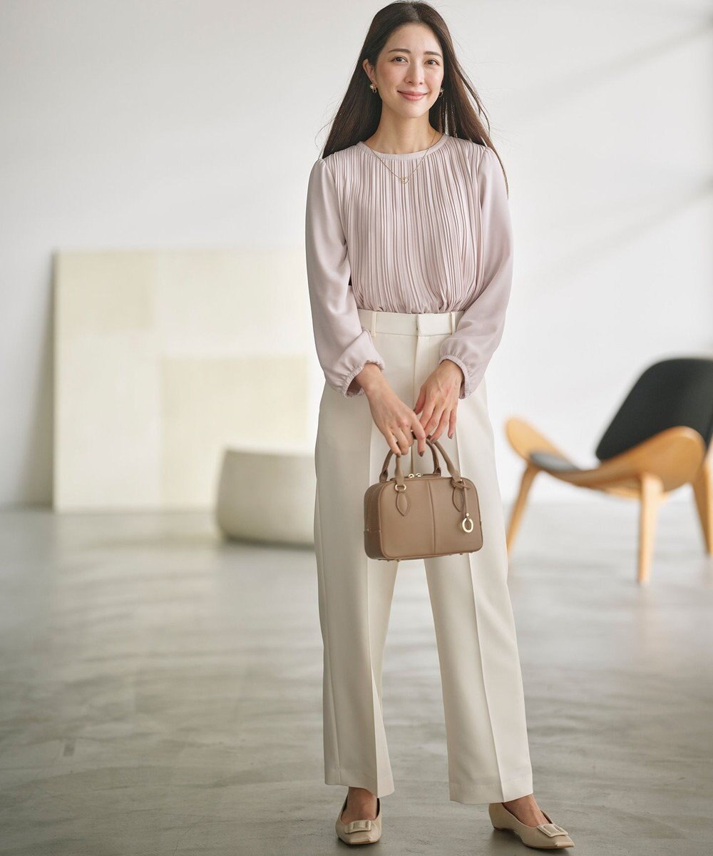 組曲 S 【WEB限定】ジョーゼットシフォンプリーツ ブラウス 