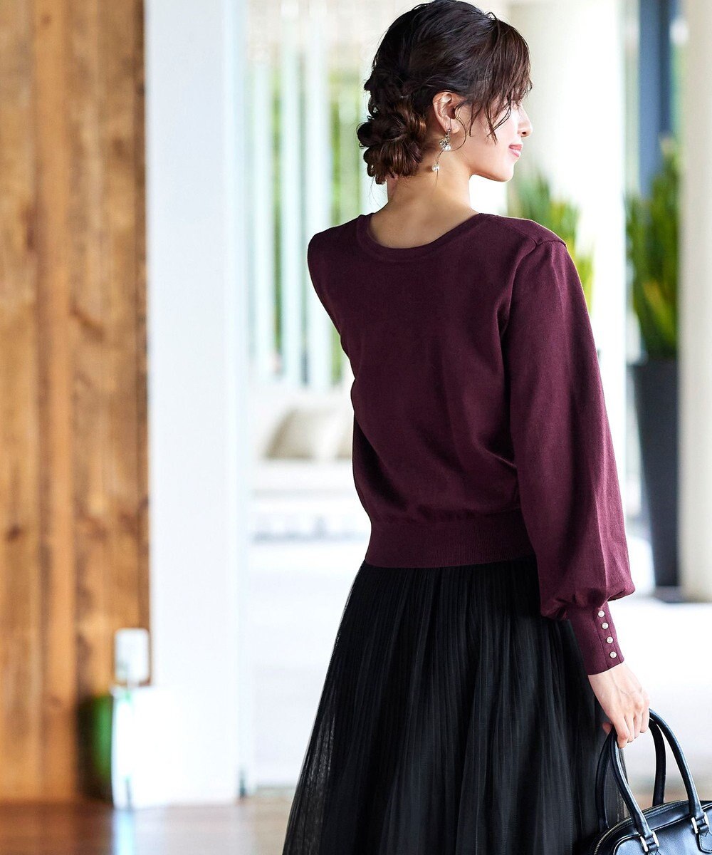 Tiaclasse 【洗える】2WAYパール釦カーディガン 