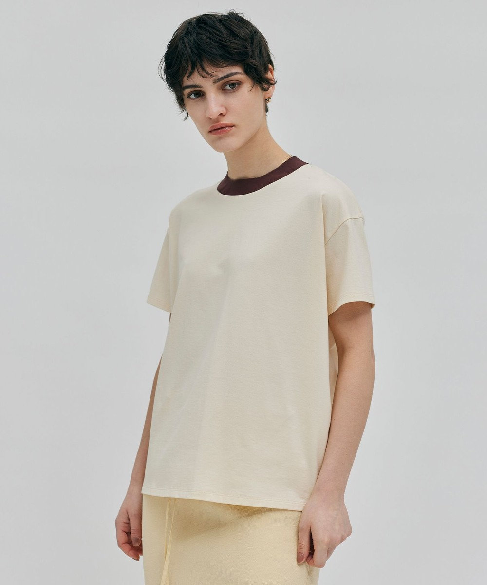 BEIGE， 【洗える】BRICKA / バイカラーTシャツ 