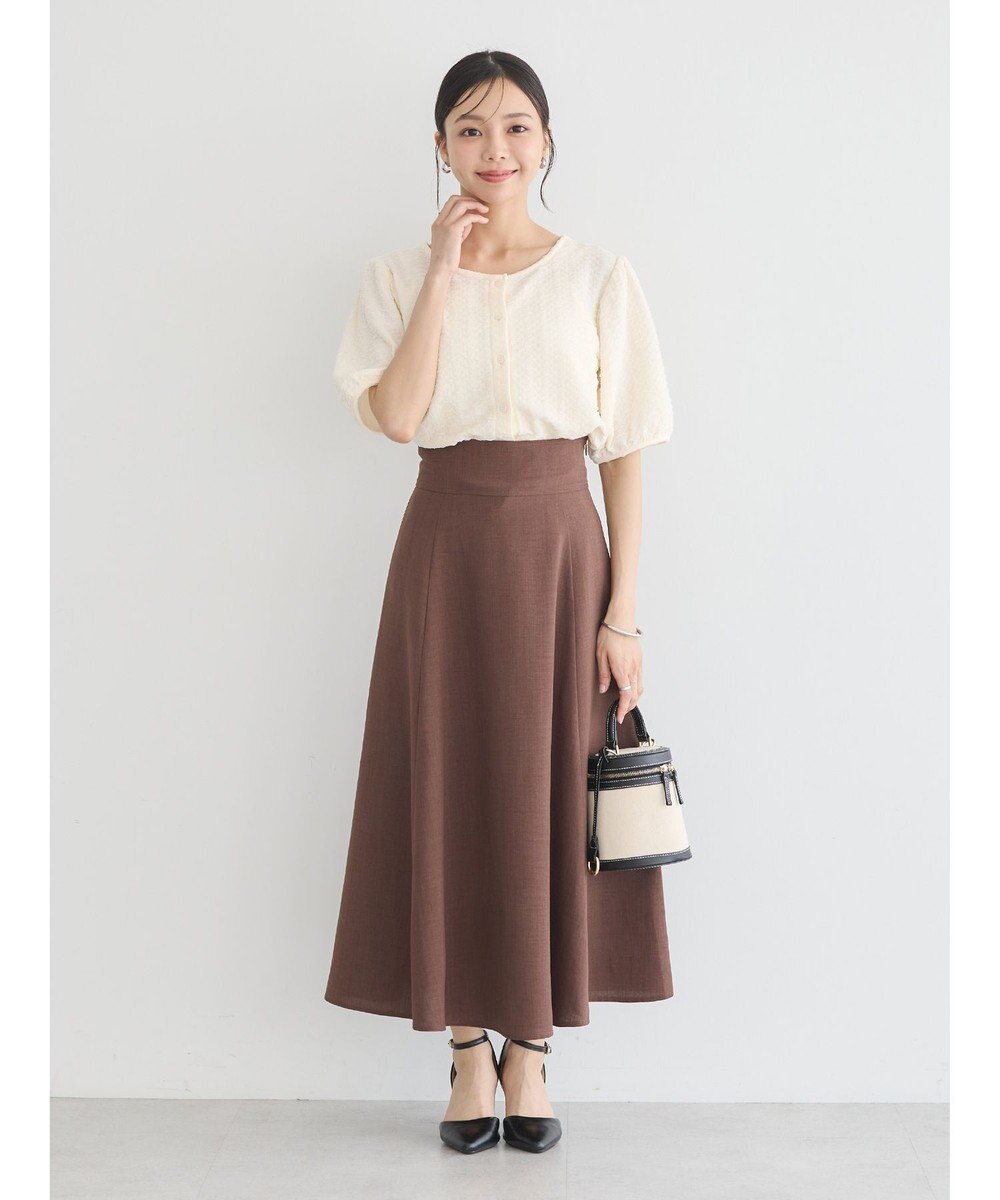 earth music&ecology 前後２ｗａｙパフスリーブカーディガン 