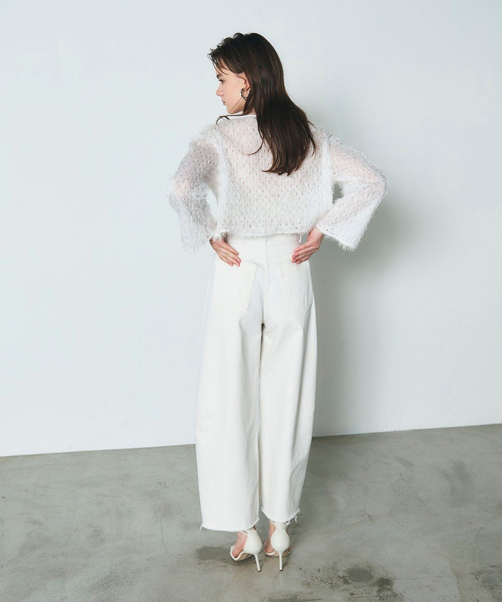 GRACE CONTINENTAL ラメフリンジカットトップ 