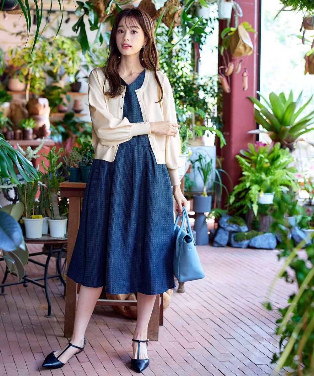 Tiaclasse 【洗える】2WAYパール釦カーディガン 