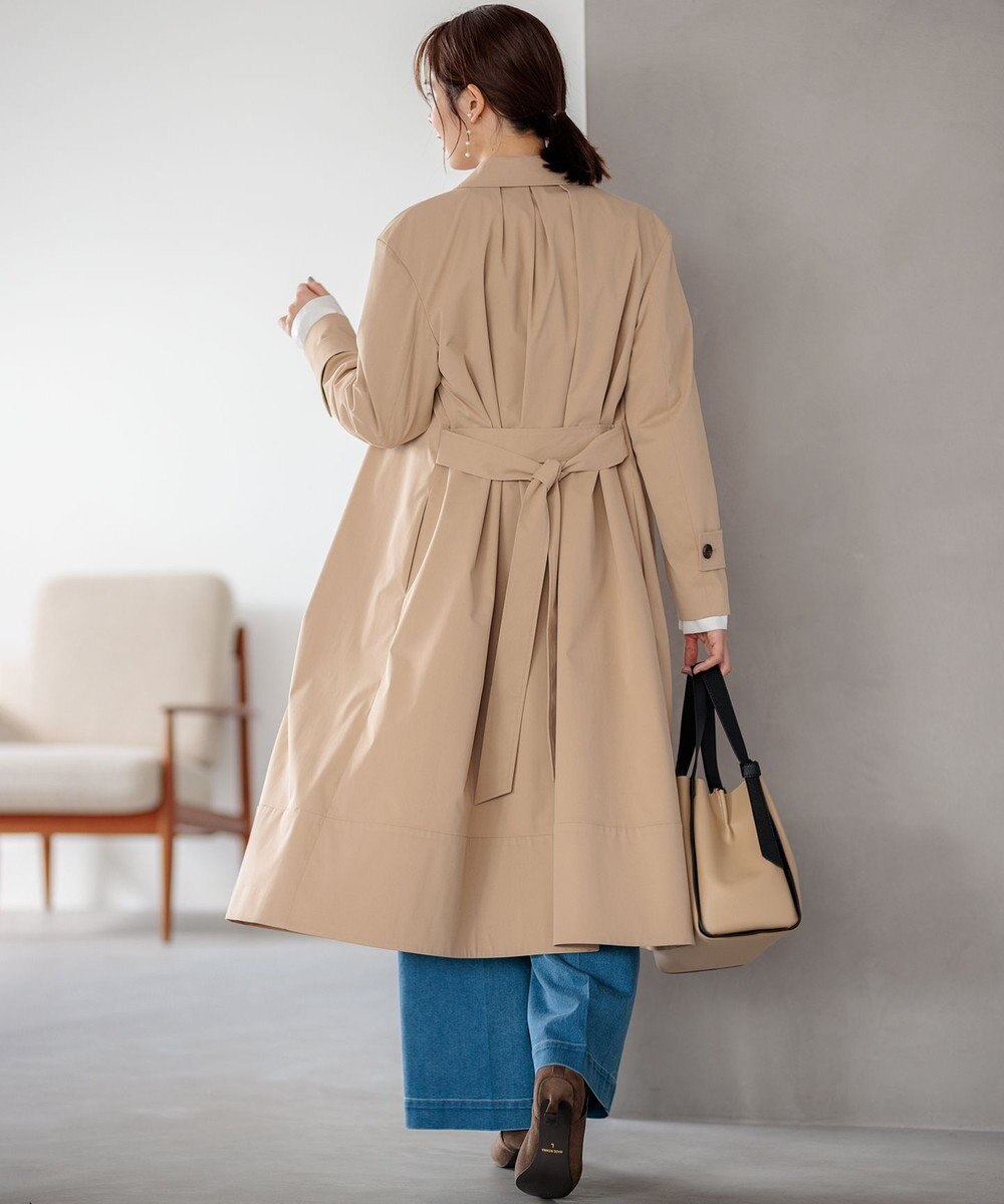 組曲 L 【WEB限定】ライトトレンチ ステンカラーコート 