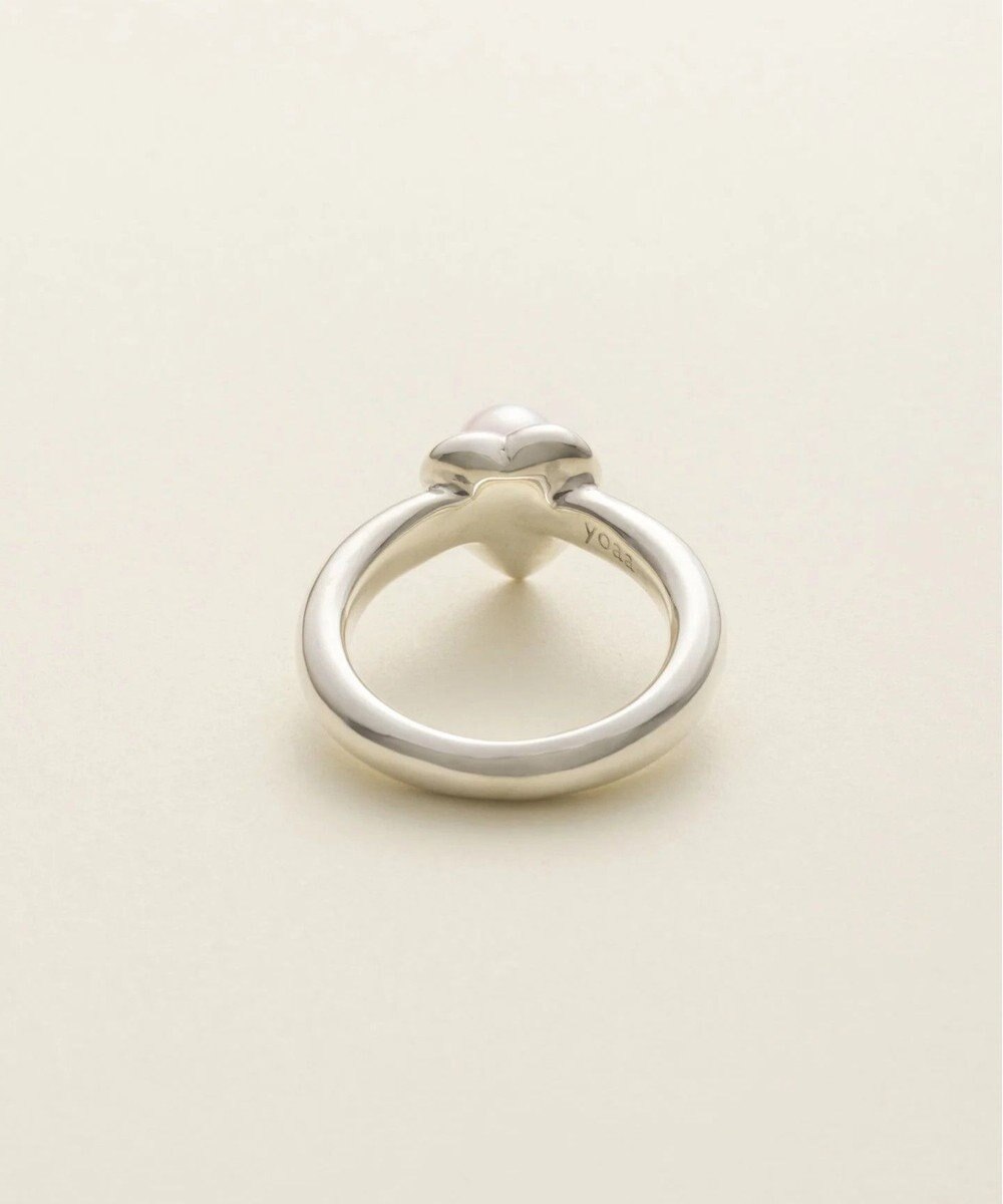 yoaa シルバー925 ハートピンクアコヤパールリング 