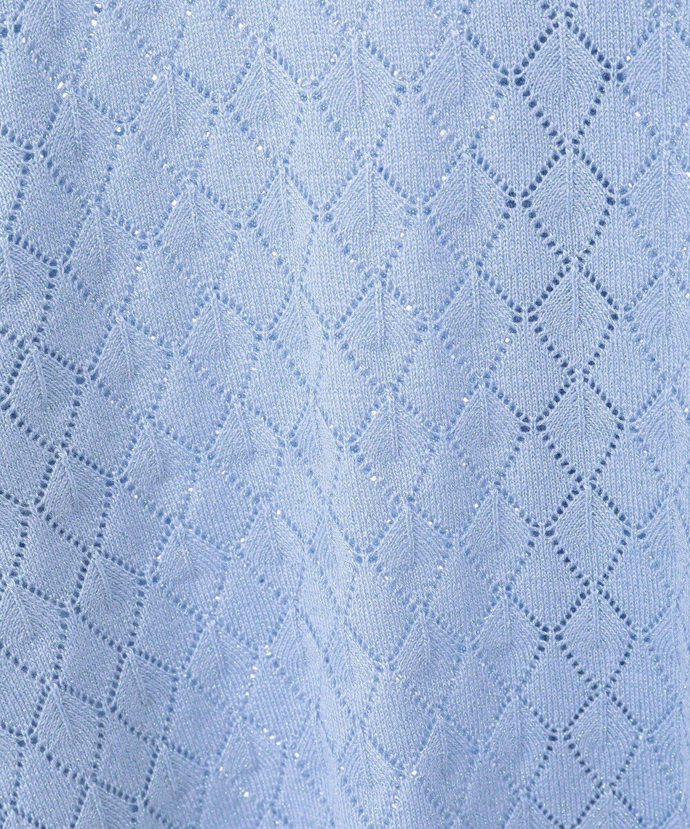 earth music&ecology シアースカラップ透かし編みカーディガン 