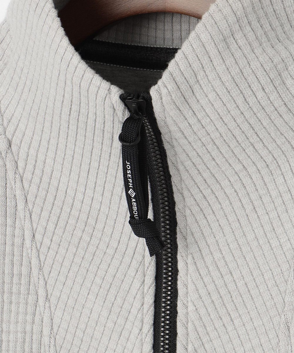 JOSEPH ABBOUD MOUNTAIN 【吸湿発熱/ソフト】ソフトウォームワッフル ハーフジップ カットソー 