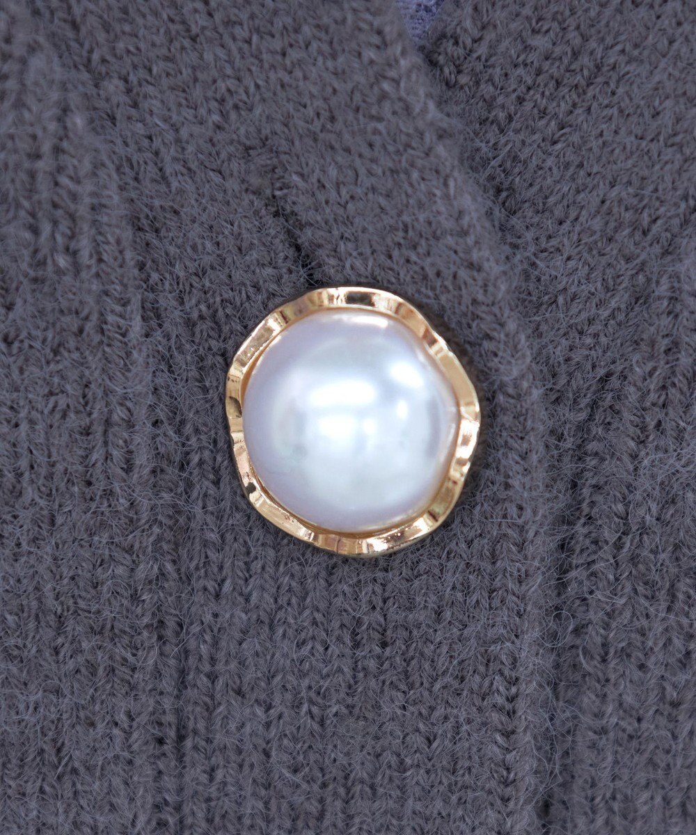 Tiaclasse 【洗える】袖先フリルミドル丈カーディガン 