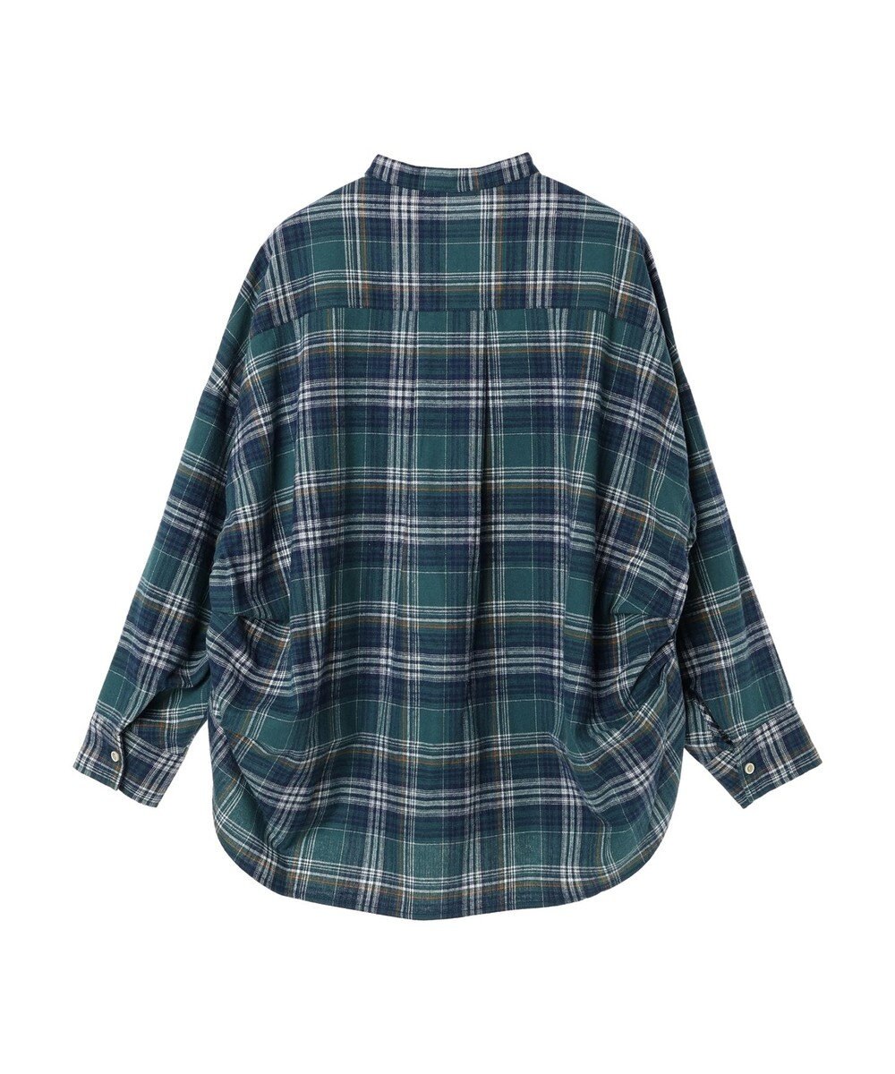 CRAFT STANDARD BOUTIQUE チェックバンドカラーサークルブラウス 