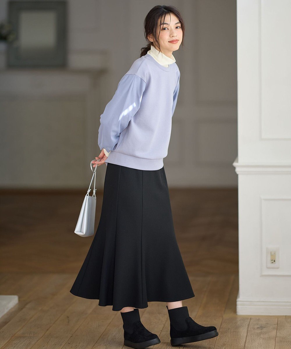 ANY L 【洗濯機可】チュールコンビダンボールプルオーバー 