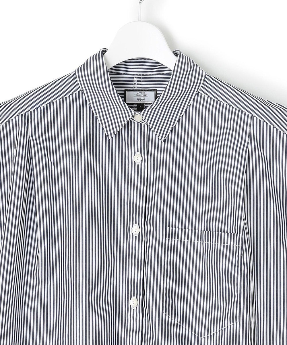 J.PRESS YORK STREET 【WOMEN】キャップスリーブ ストライプブラウス 