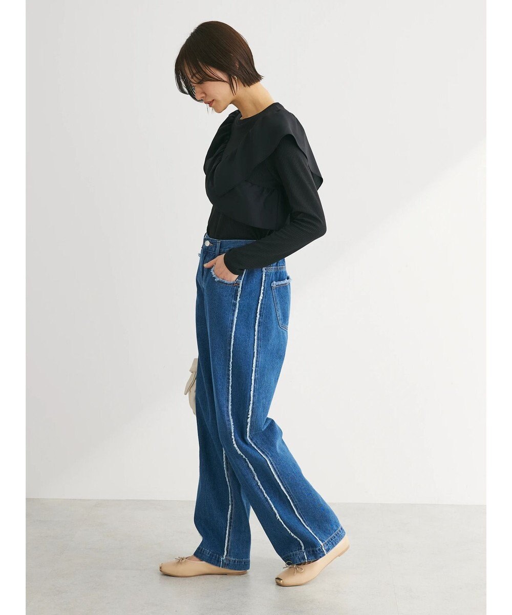 Green Parks ・ＳＵＧＡＲ　ＳＰＯＯＮ　アシンメトリーフリルロンＴＥＥ 