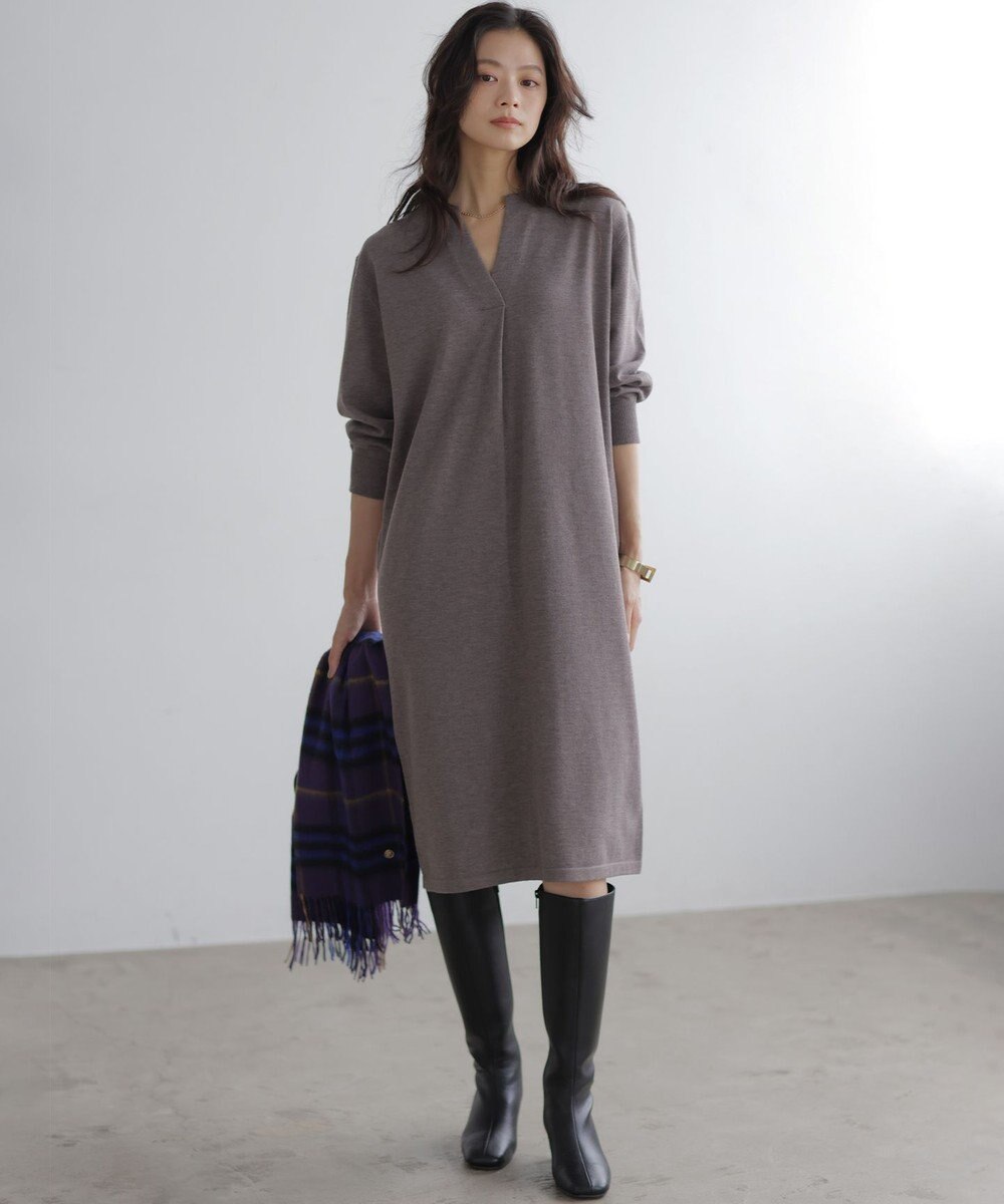 組曲 L キーネックニット ワンピース 