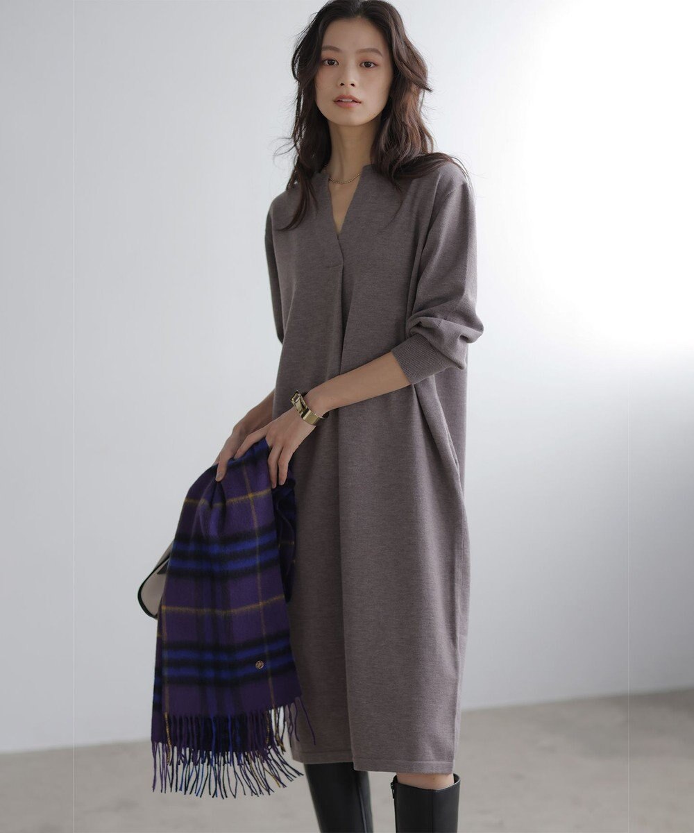 組曲 L キーネックニット ワンピース 