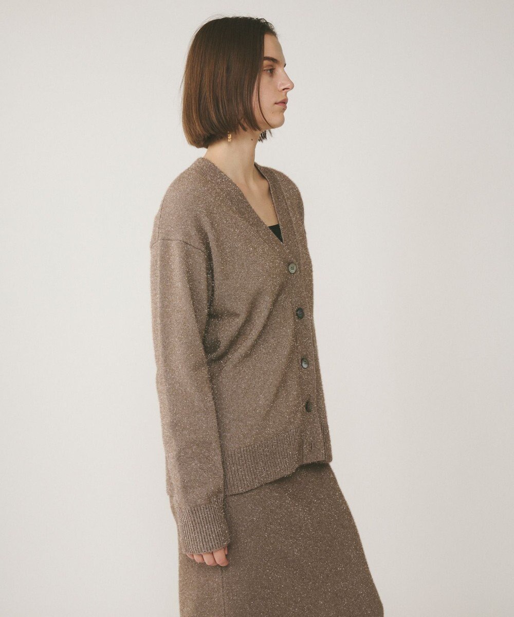 GRACE CONTINENTAL フィルムヤーンニットカーディガン 