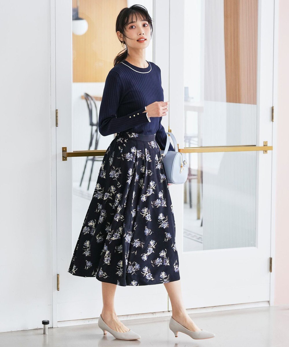 ANY SIS ラインポイント ニット 