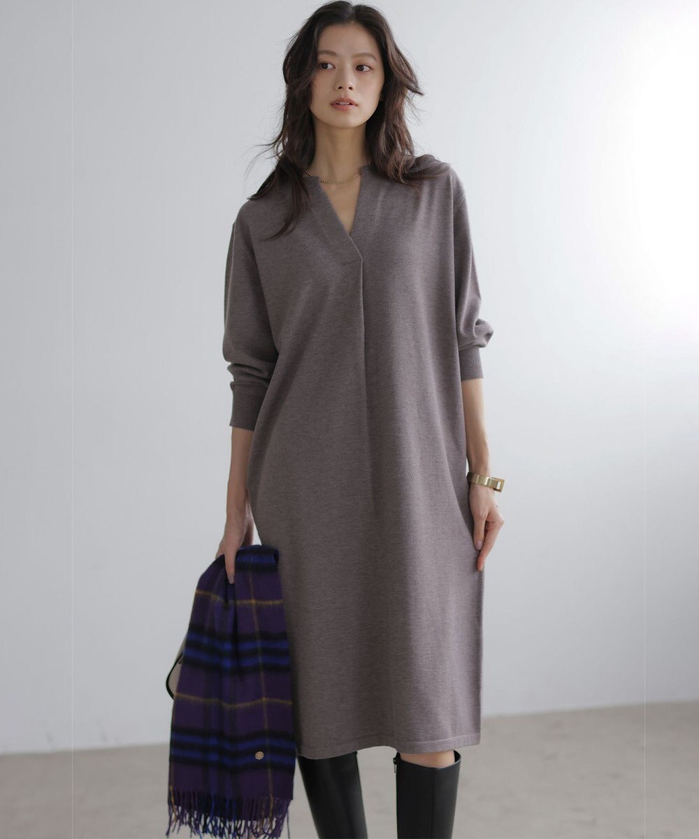 組曲 L キーネックニット ワンピース 