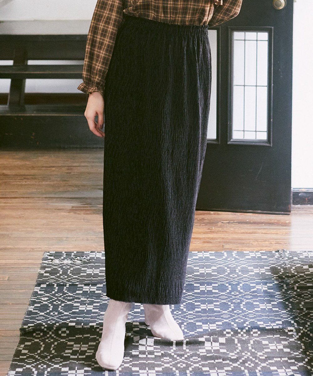 earth music&ecology シャイニーベロアスカート 