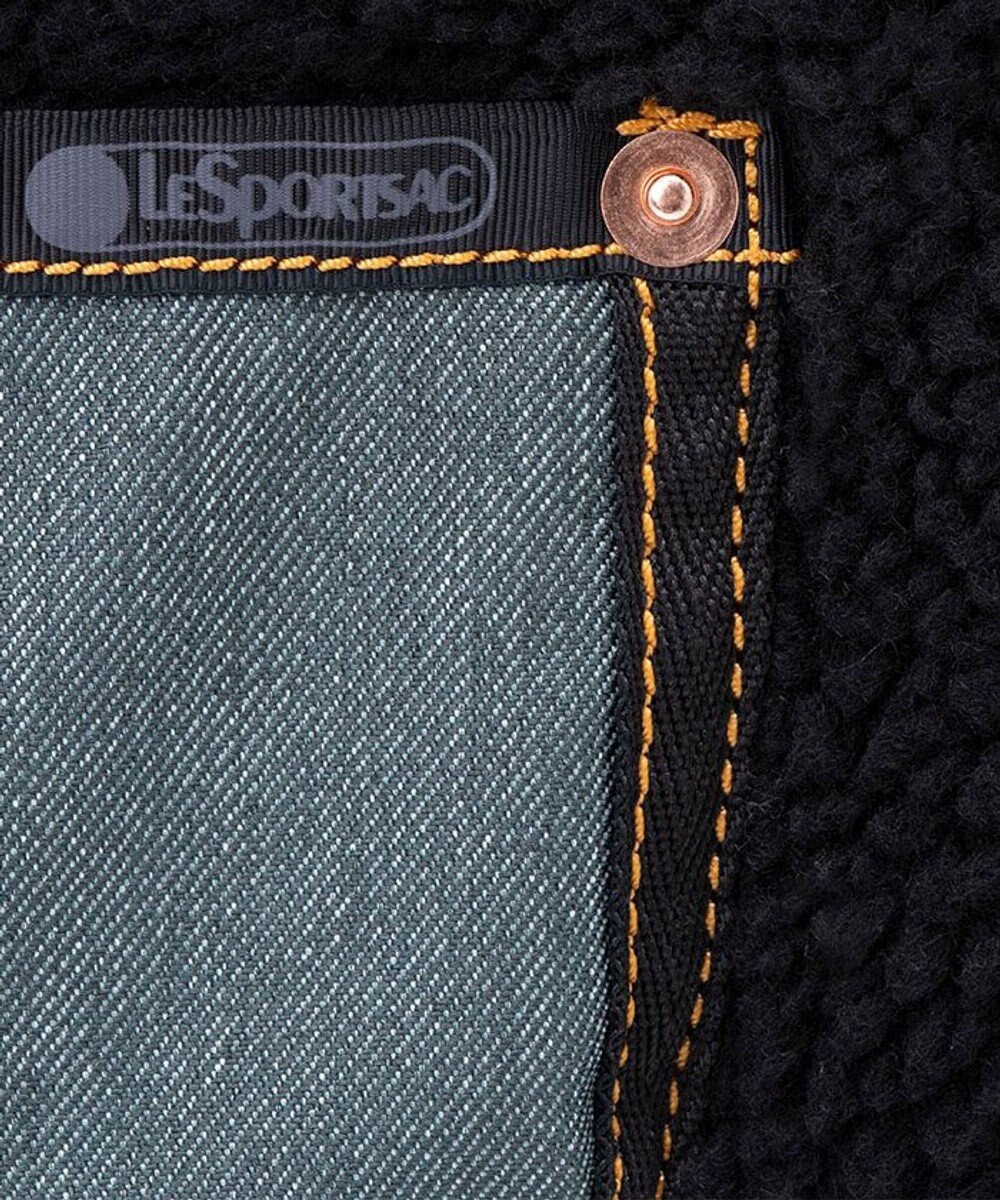 LeSportsac SMALL TWO WAY DENIM TOTE/ブラックデニム/ブラックシェルパ 