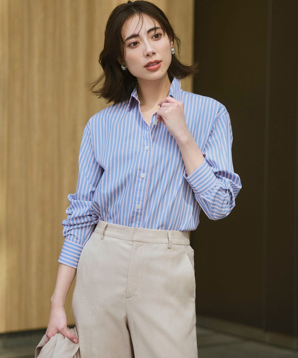 23区 【見上愛さん着用/VERY掲載】CANCLINI シャーティング ベーシックシャツ 