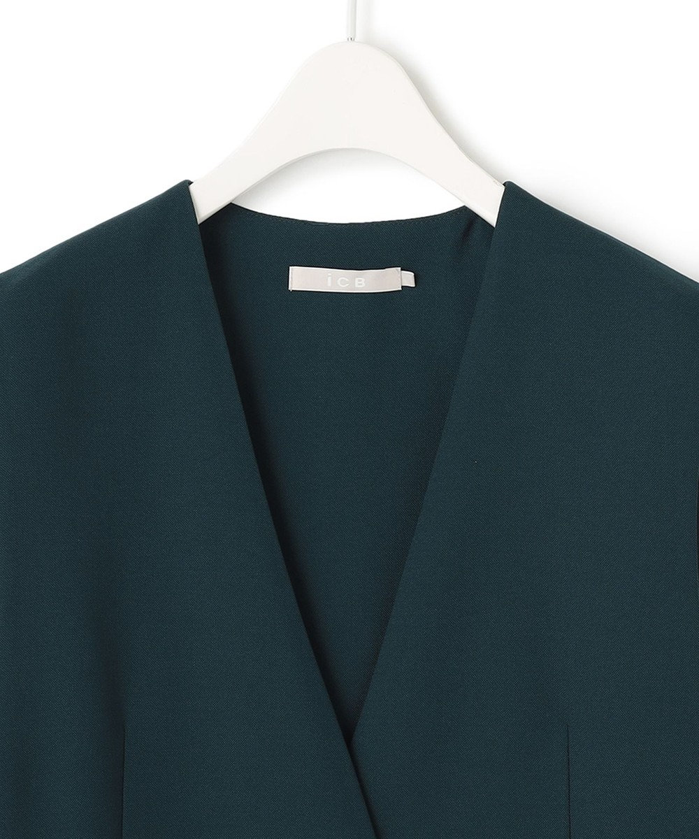 ICB 【洗える】 ウールマットウース ノーカラージレ 