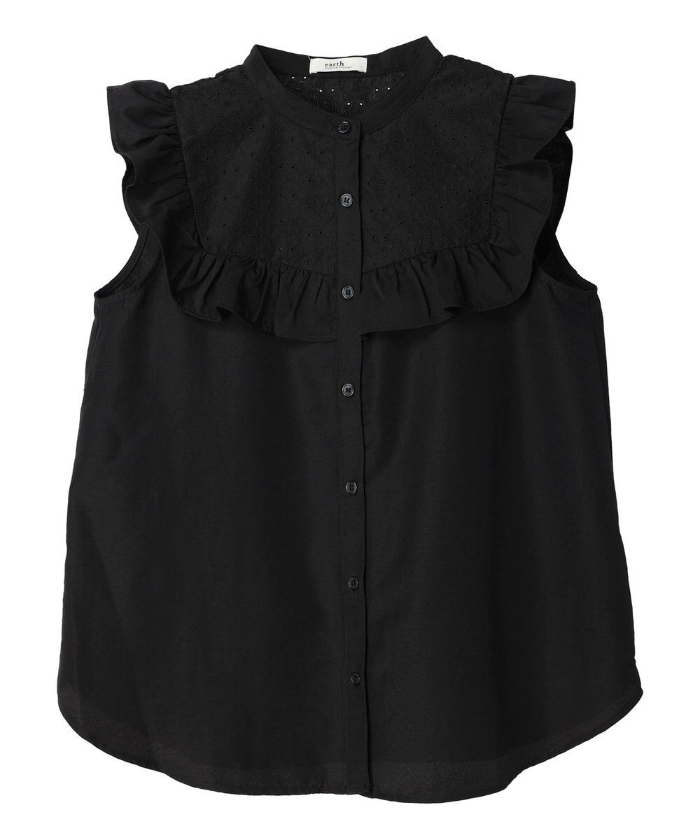 earth music&ecology デコルテレースフリルブラウス 