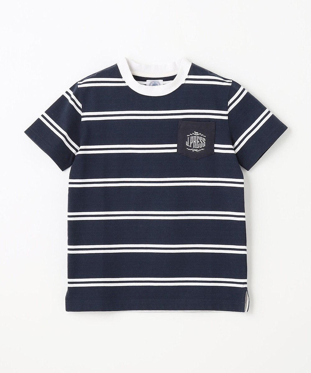 J.PRESS KIDS 【140-170cm】ハウス刺繍ボーダー Ｔシャツ 