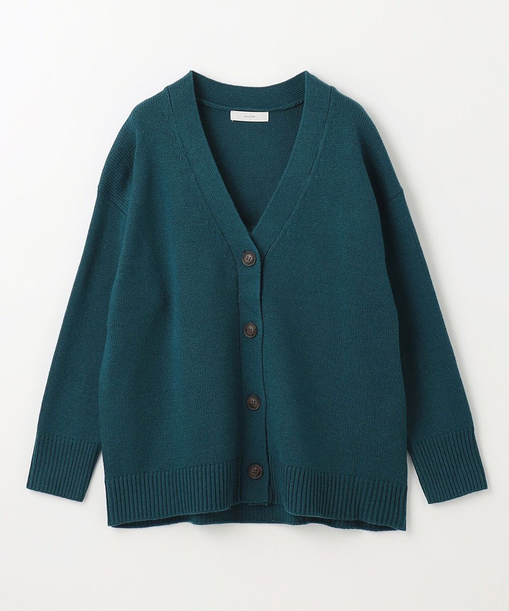 ANY 【洗濯機可】ラムウールVネック カーディガン 