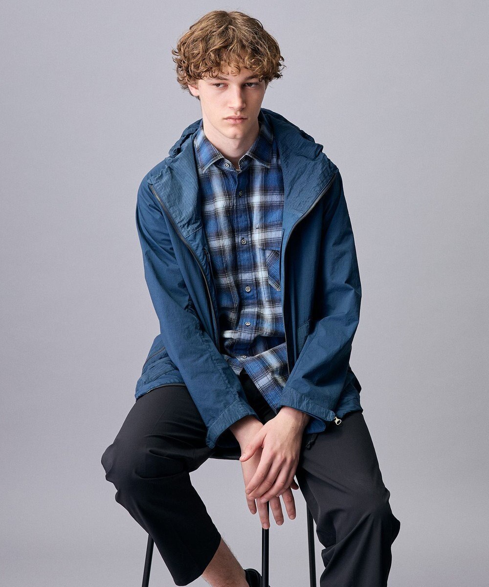 JOSEPH ABBOUD MOUNTAIN 【ナチュラルカラー/ストレッチ】ナイロンコンビガーメントダイパーカー 