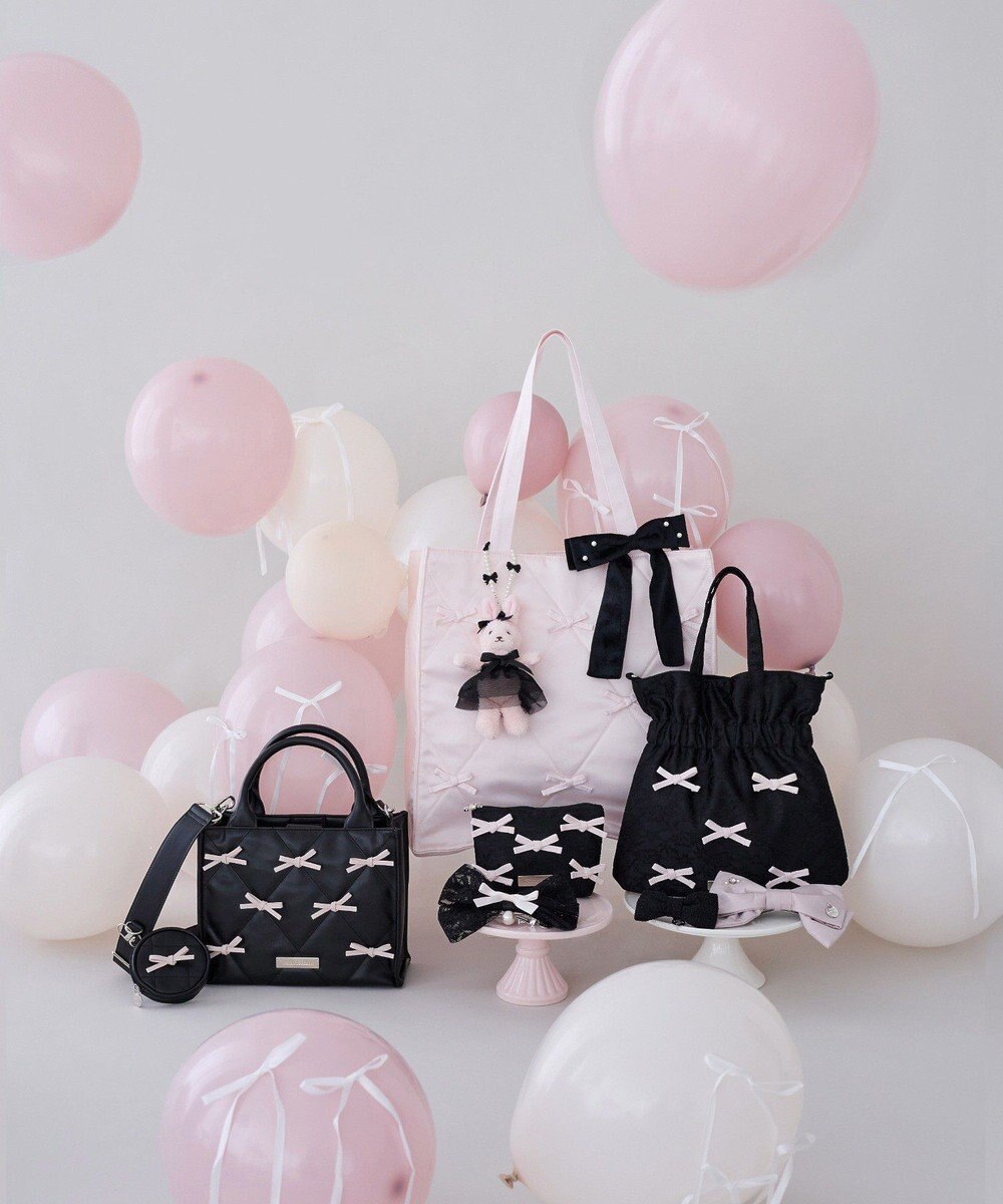 Maison de FLEUR リボンマニアツイードバレッタ 