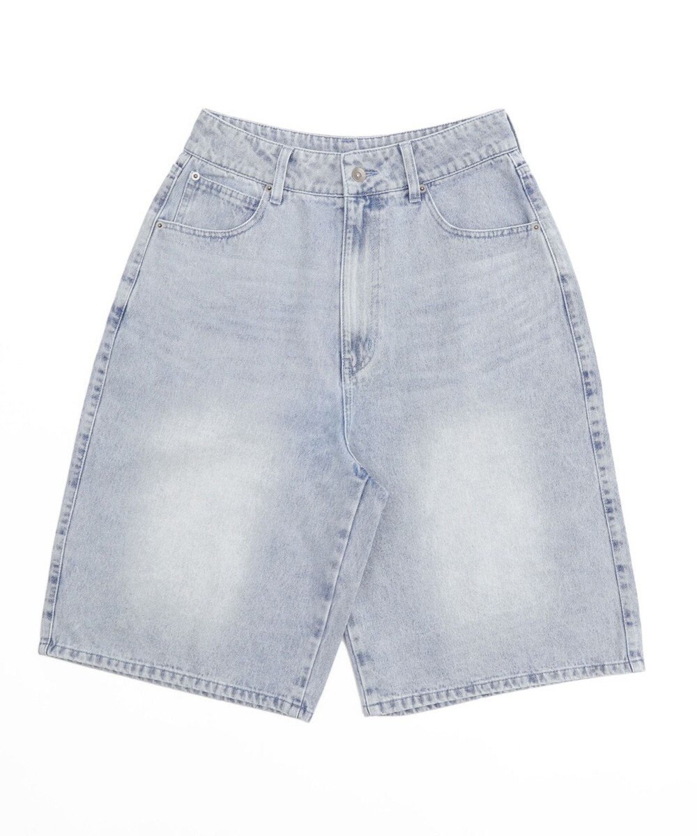WEGO 【紐で調節可能】スーパーバギーデニムショーツ 
