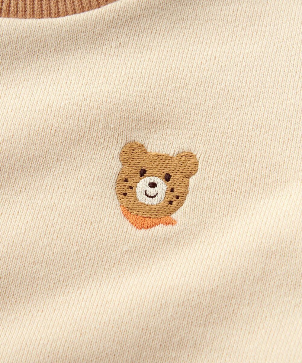 MIKI HOUSE HOT BISCUITS 【70-120cm】【Everyday Series】ワンポイント くすみカラー裏毛パイルトレーナー 