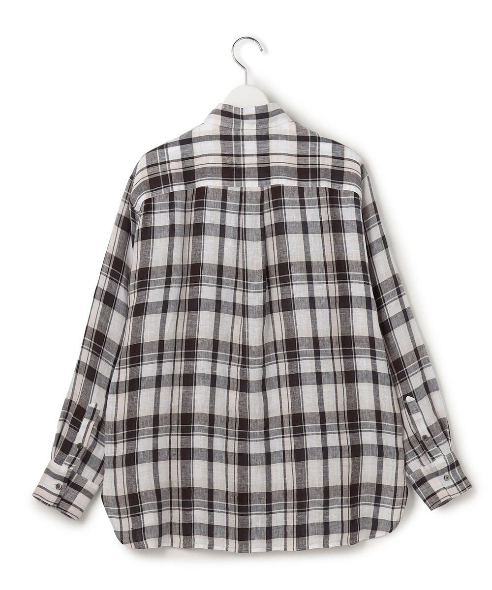 23区 【先行予約】LIBECOリネン チェック シャツ 