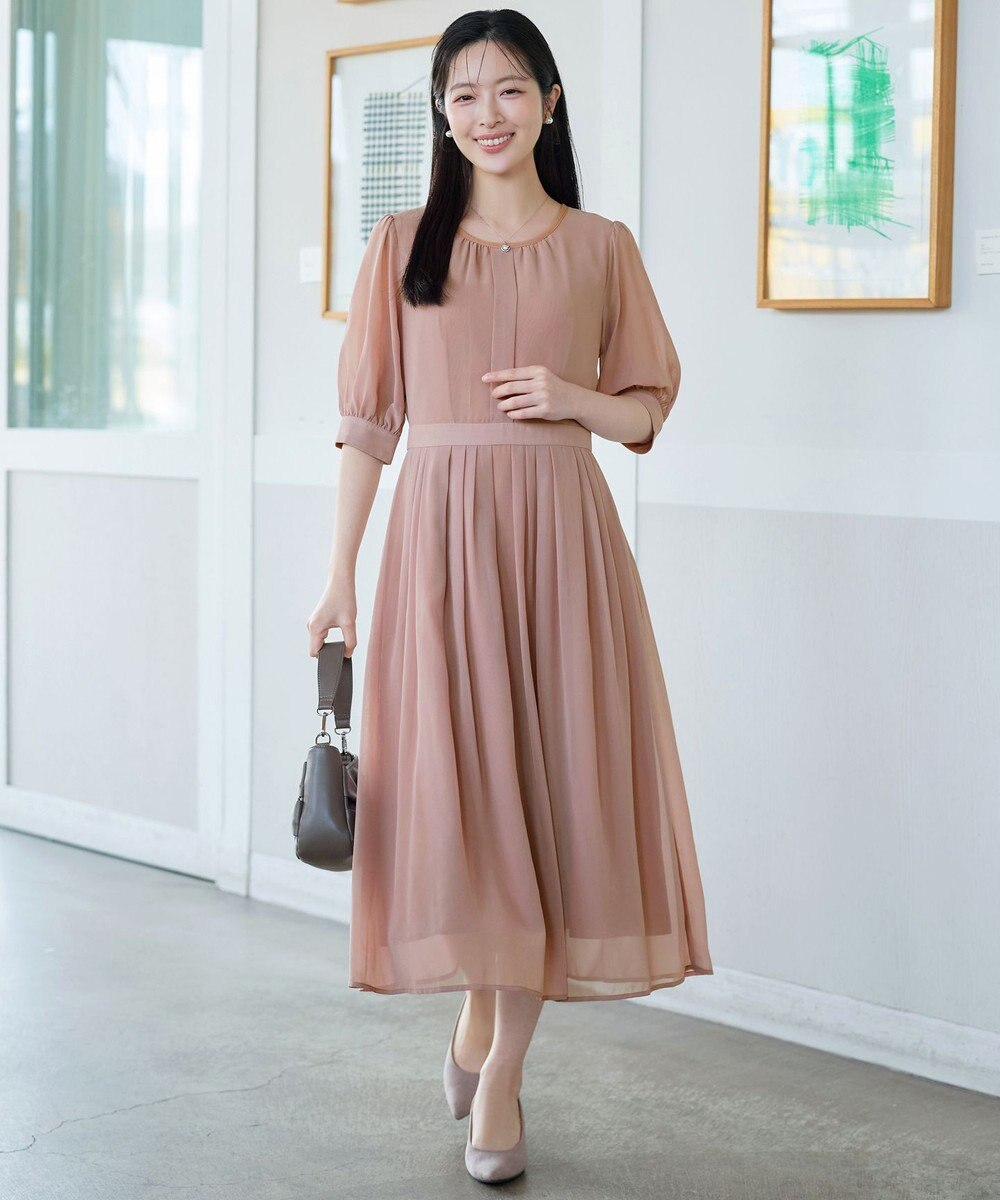 Tiaclasse 【新色追加】シフォンワンピース 