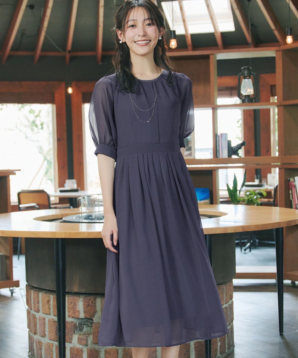 Tiaclasse 【新色追加】シフォンワンピース 
