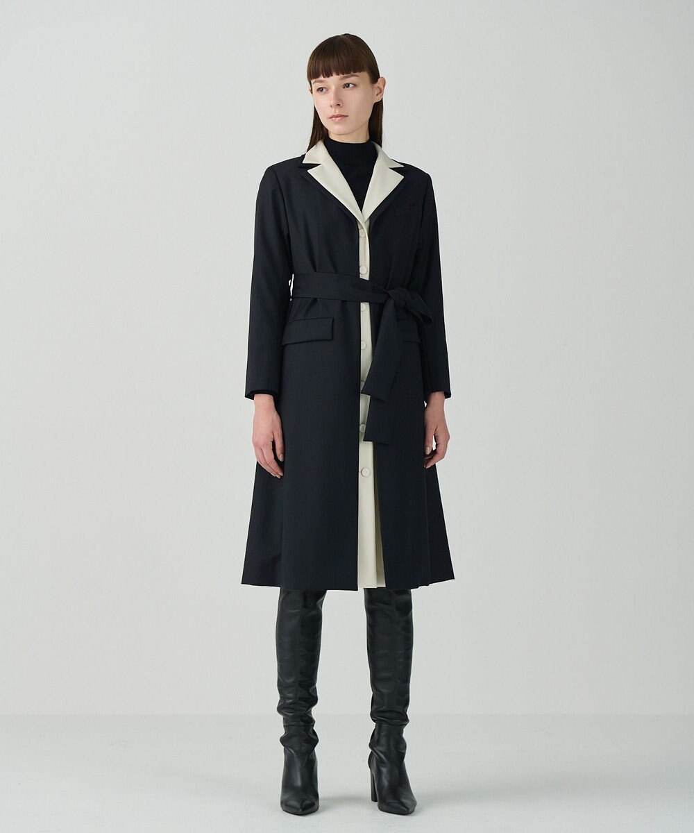 GRACE CONTINENTAL シルクウールコートドレス 